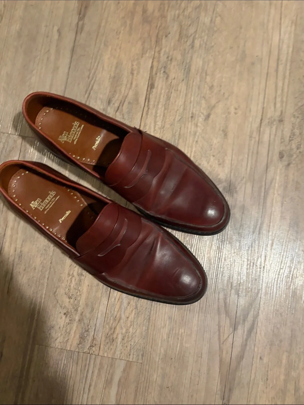 Allen Edmonds Men’s Oxblood Leather Penny Loafers